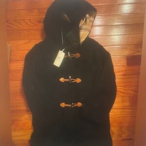 Men's Black Toggle Coat